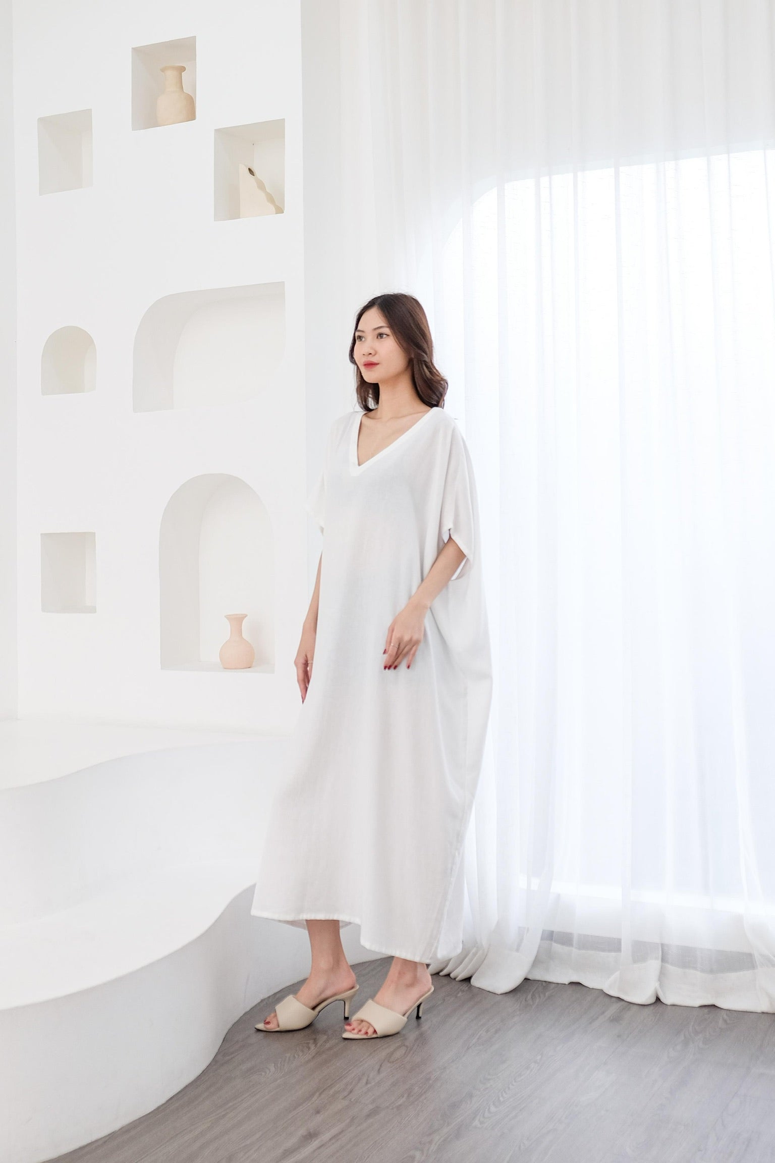 Elena Linen Blend Dress
