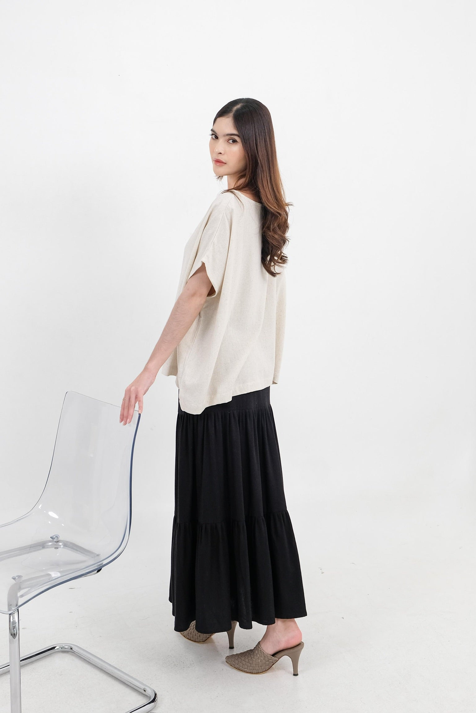 Roccio Linen Blend Skirt