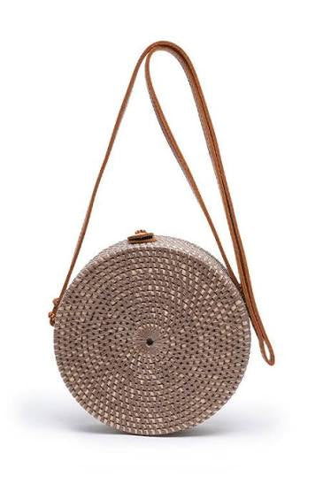 Circle Shape Handwoven  Rattan Bag,Rattan Hand Made Bag Circle Shape Stylish Women, Shoulder Bag for Beach And Daily Parties
