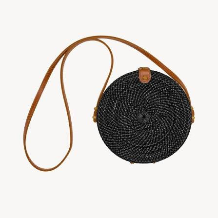 Circle Shape Handwoven  Rattan Bag,Rattan Hand Made Bag Circle Shape Stylish Women, Shoulder Bag for Beach And Daily Parties