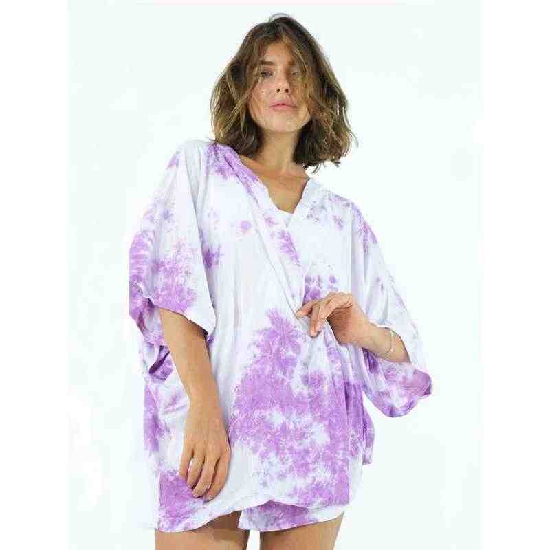 Audrey Tie Dye Print Cardigan