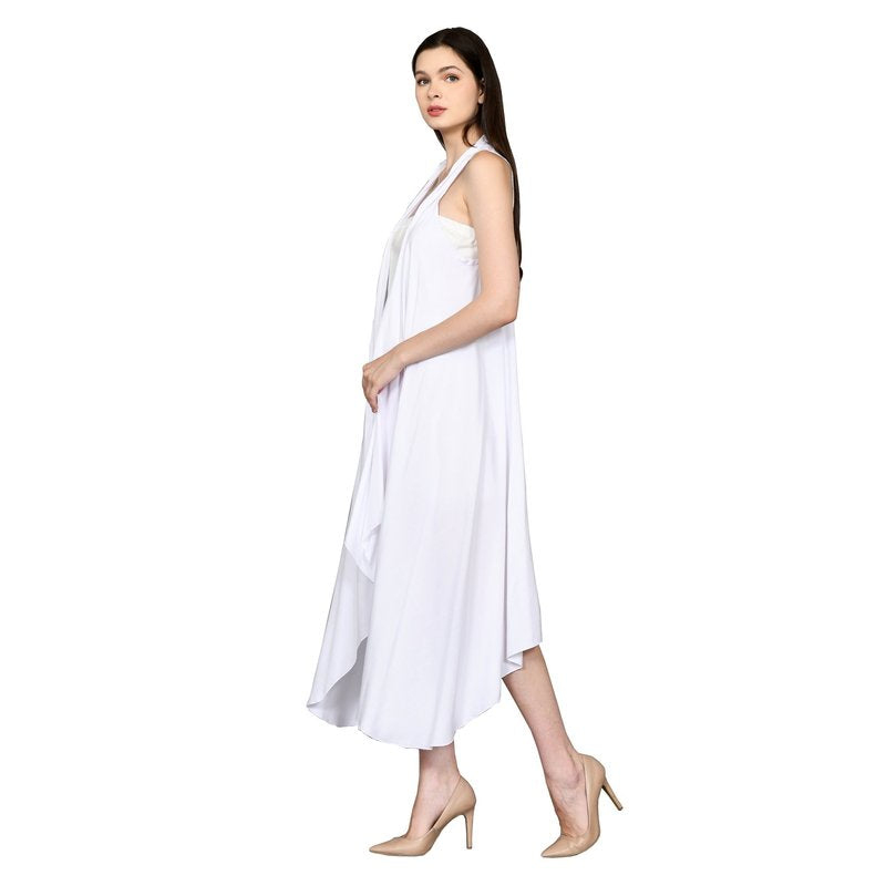 Alvina Plain Rayon Long Cardigan