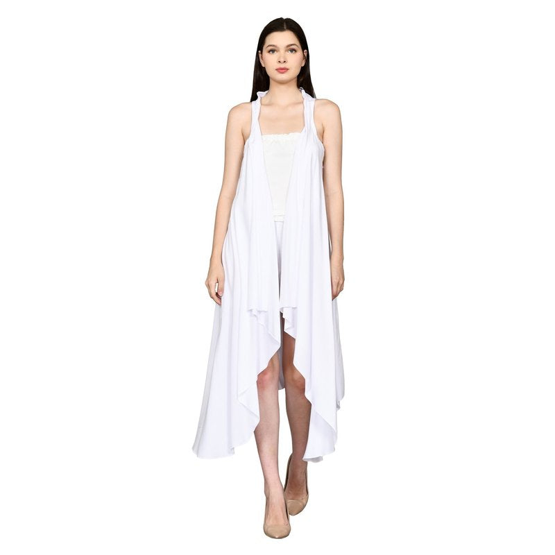 Alvina Plain Rayon Long Cardigan