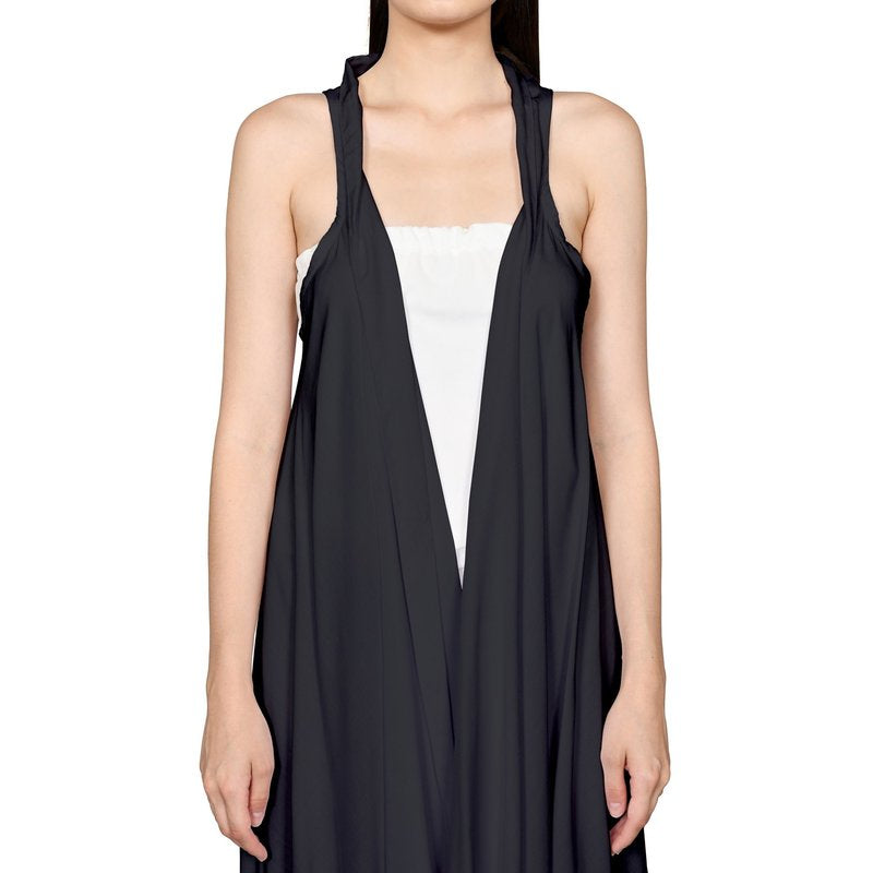 Alvina Plain Rayon Long Cardigan