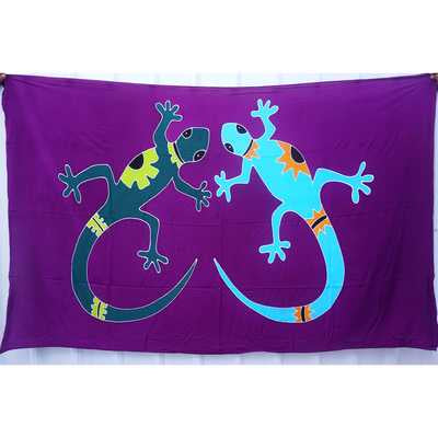 Q1-200 Gecko-05 Hand Painted