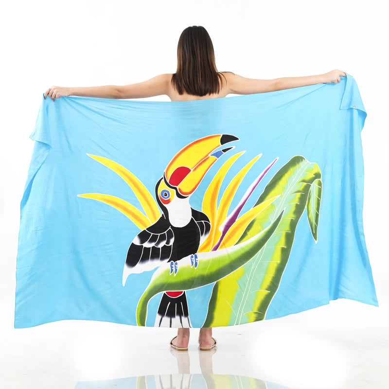 Q1-200 Hornbill Bird-03 Hand Painted