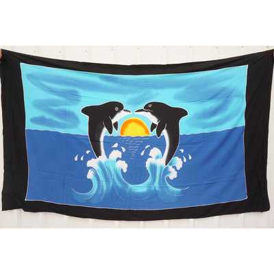 Q1-200 Dolphin -01 Hand Painted