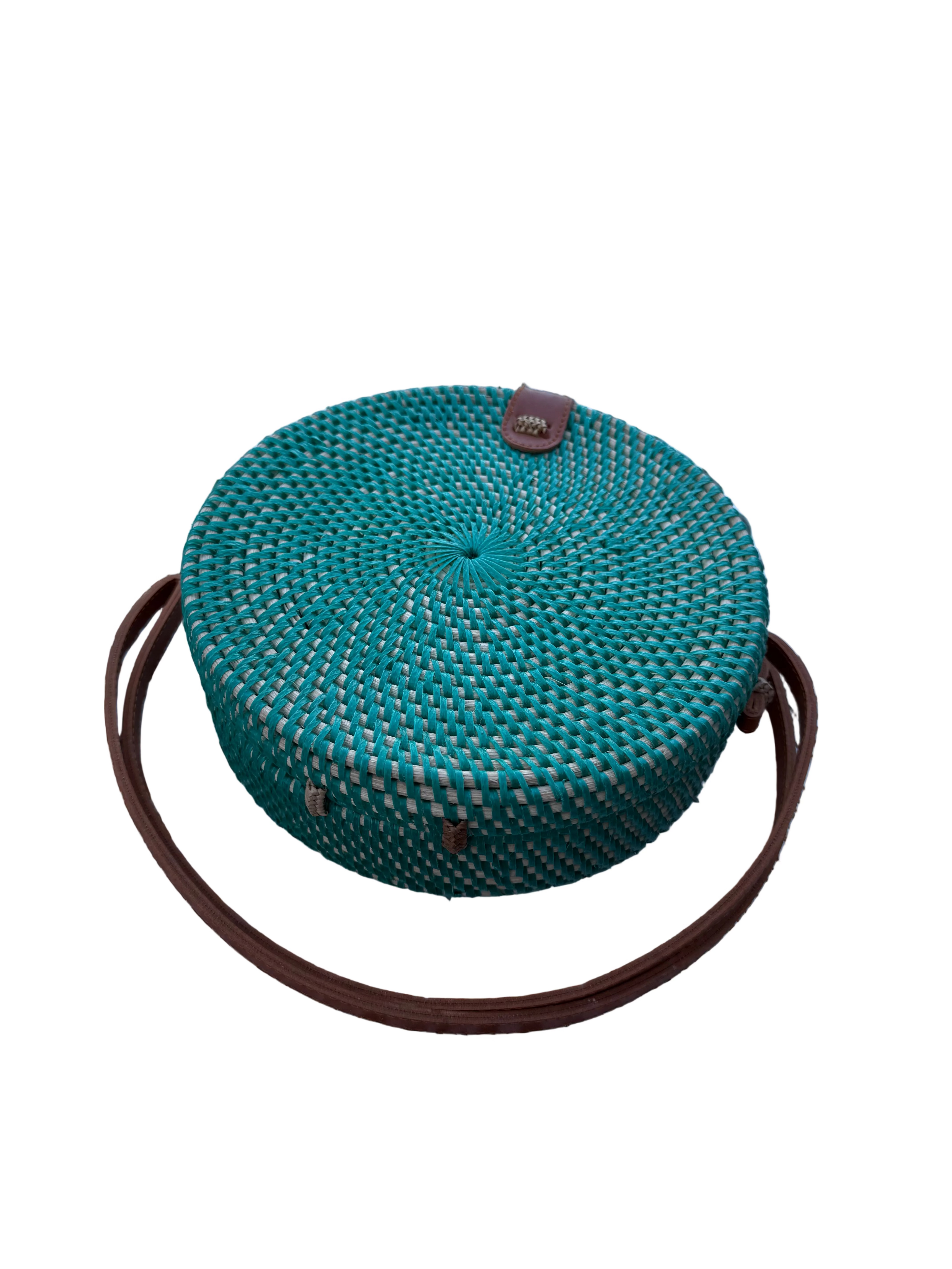 Circle Shape Handwoven  Rattan Bag,Rattan Hand Made Bag Circle Shape Stylish Women, Shoulder Bag for Beach And Daily Parties