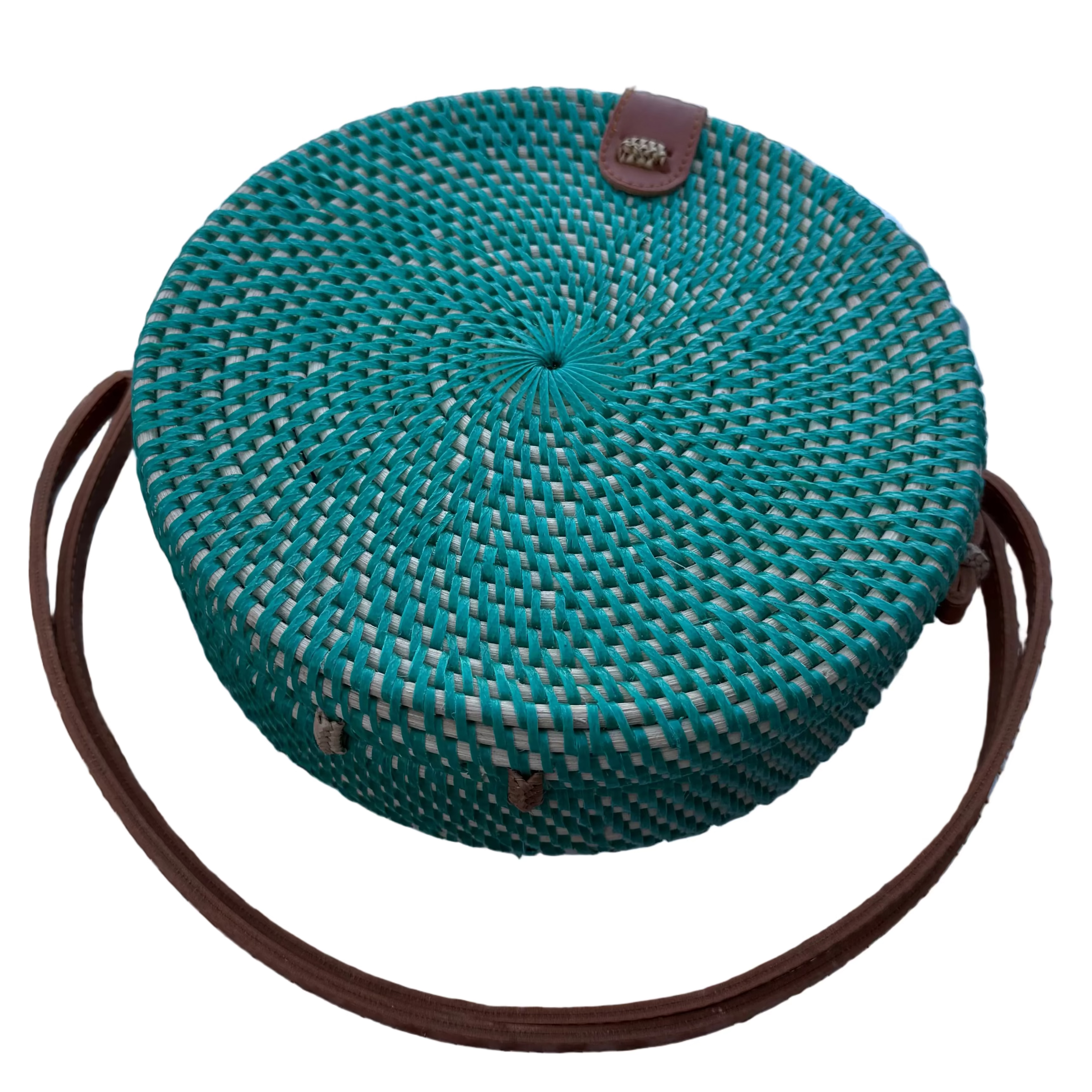 Circle Shape Handwoven  Rattan Bag,Rattan Hand Made Bag Circle Shape Stylish Women, Shoulder Bag for Beach And Daily Parties