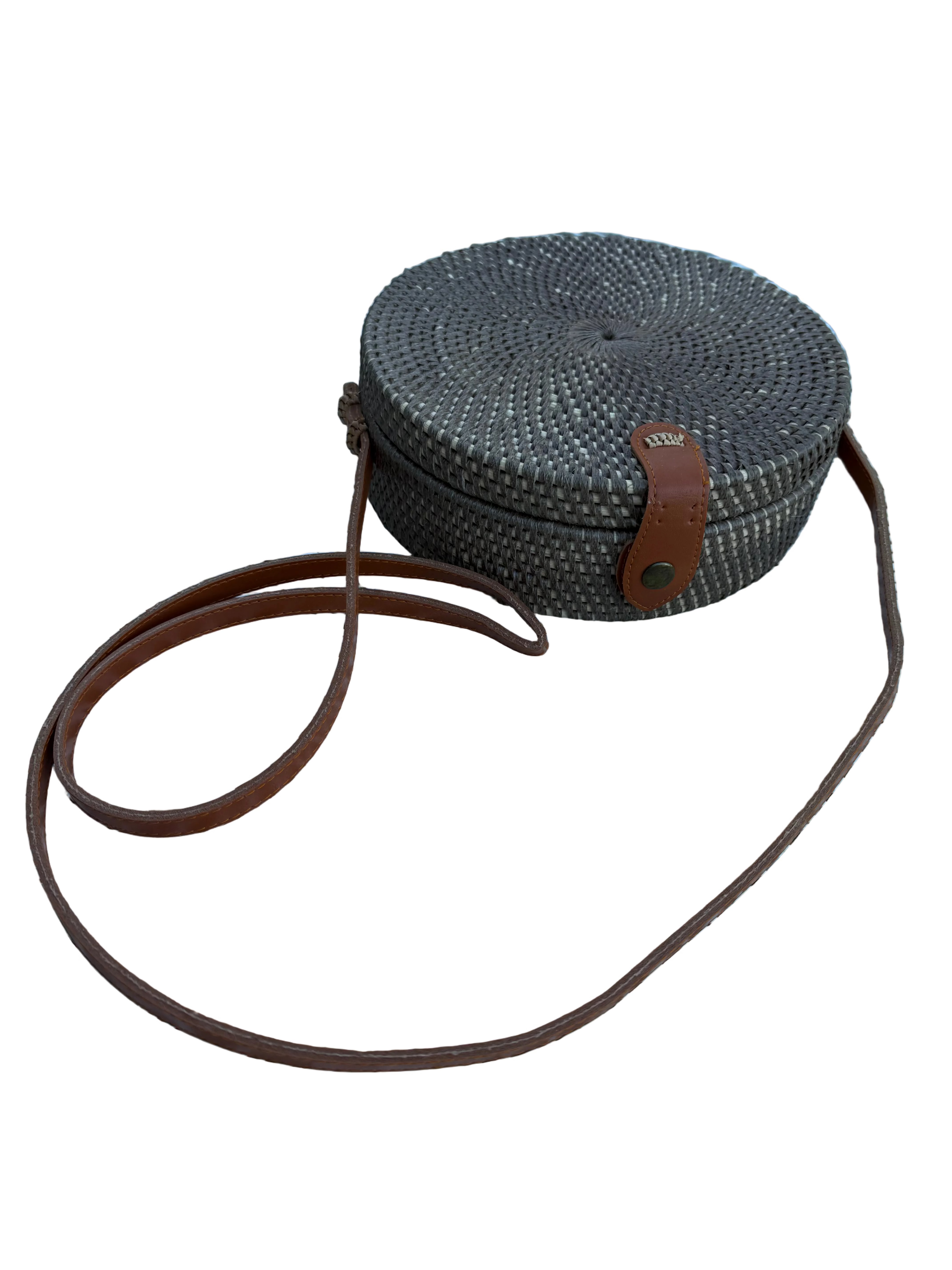 Circle Shape Handwoven  Rattan Bag,Rattan Hand Made Bag Circle Shape Stylish Women, Shoulder Bag for Beach And Daily Parties