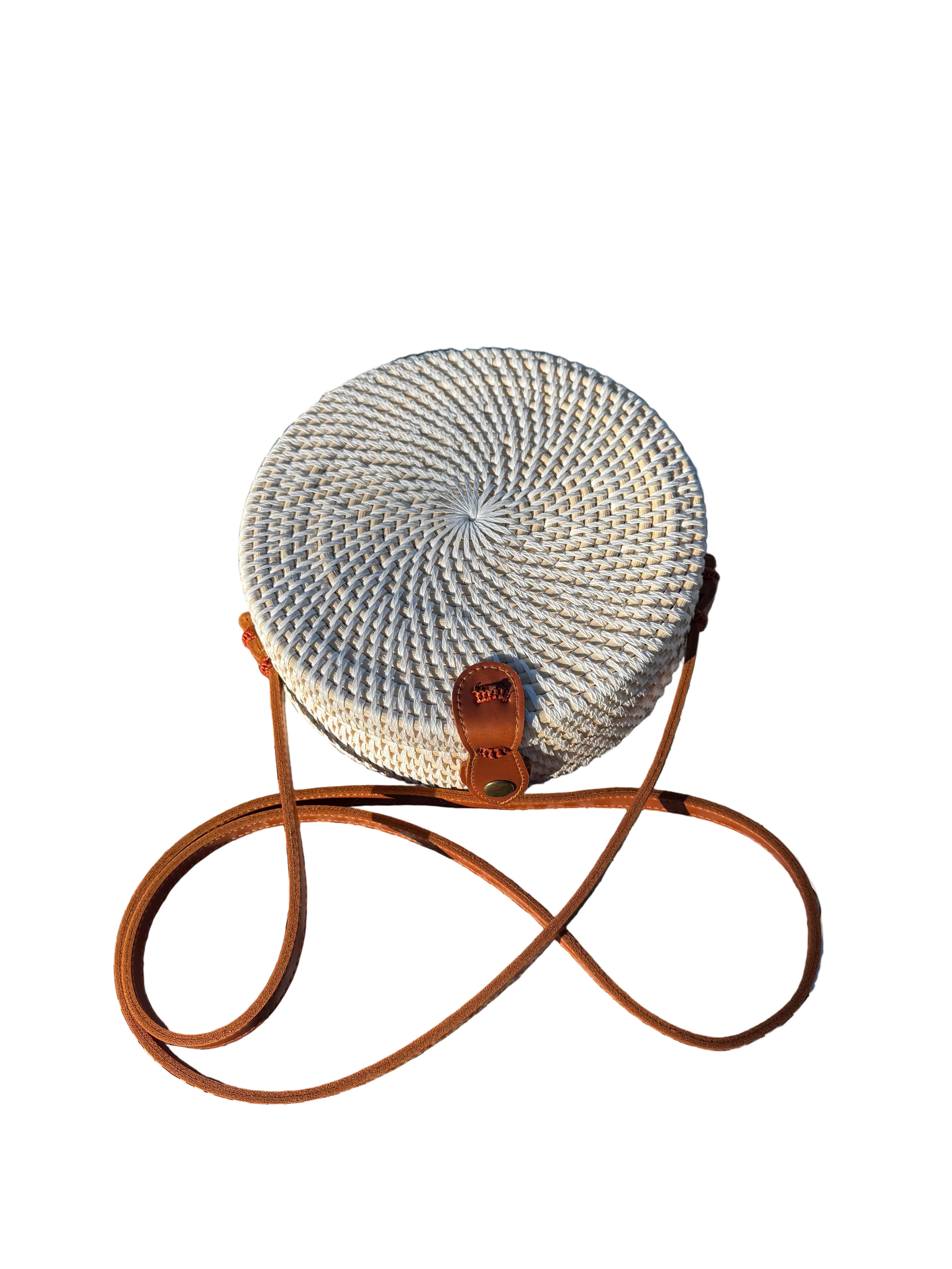 Circle Shape Handwoven  Rattan Bag,Rattan Hand Made Bag Circle Shape Stylish Women, Shoulder Bag for Beach And Daily Parties