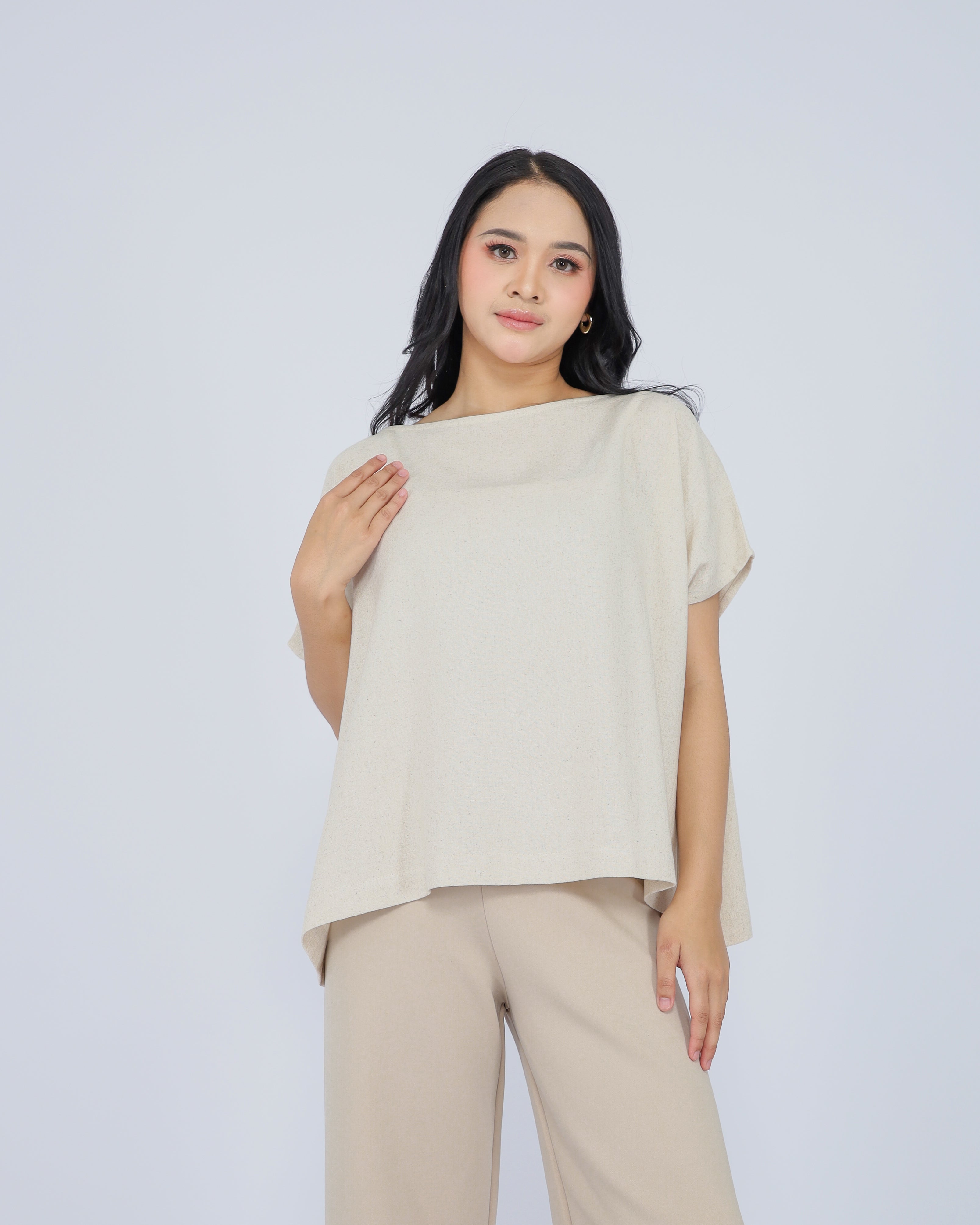 Beata Linen Blend Top