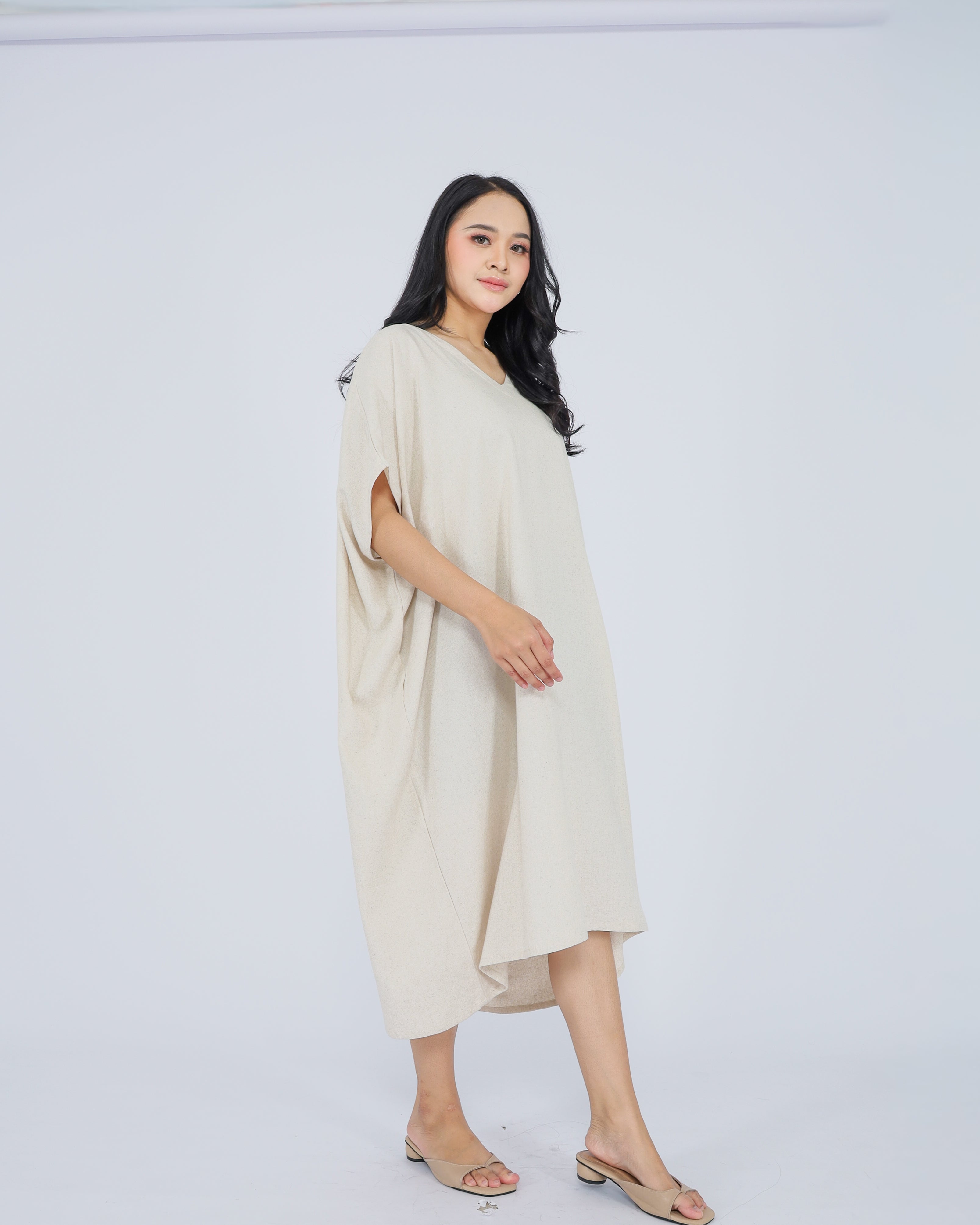 Elena Linen Blend Dress