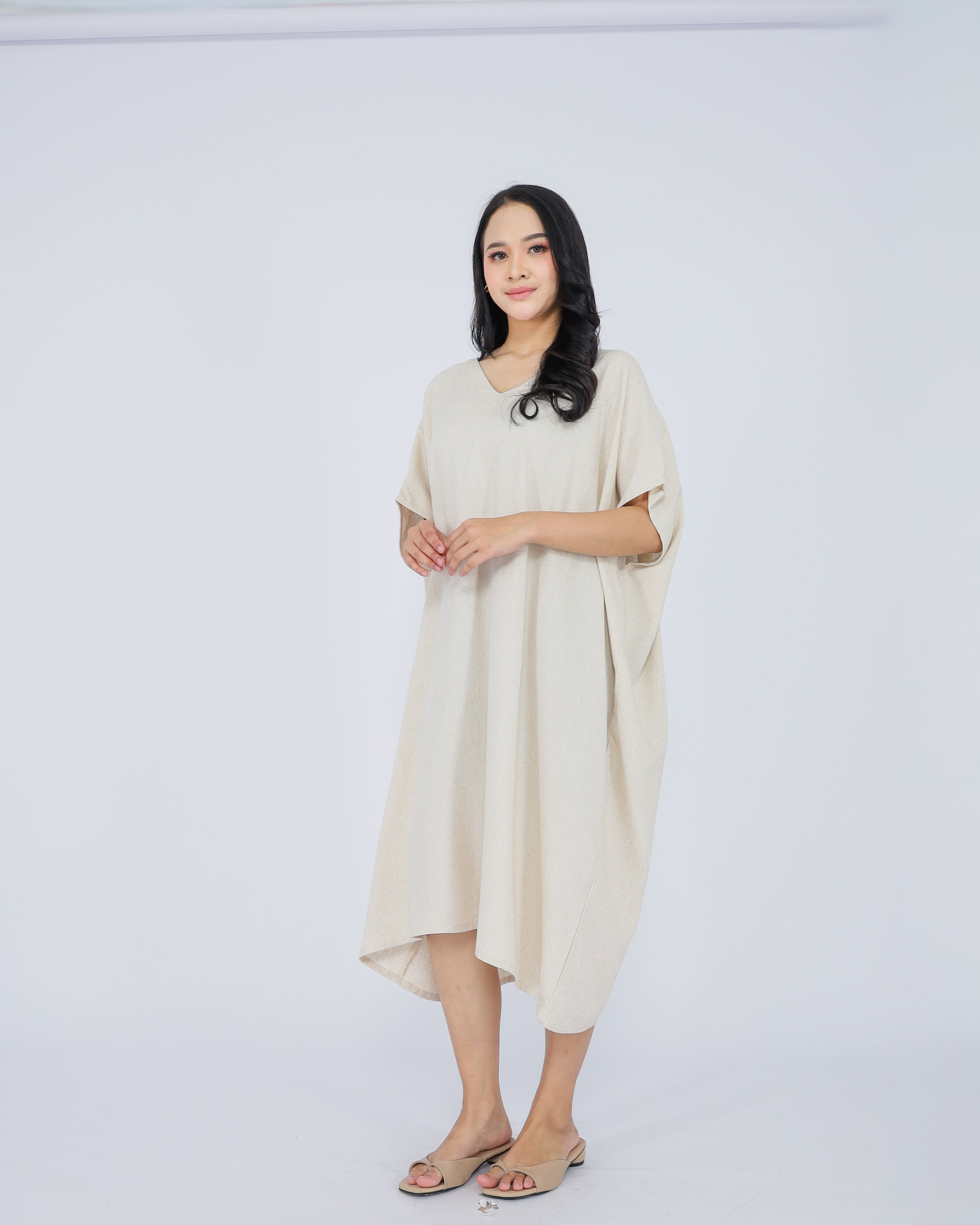 Elena Linen Blend Dress