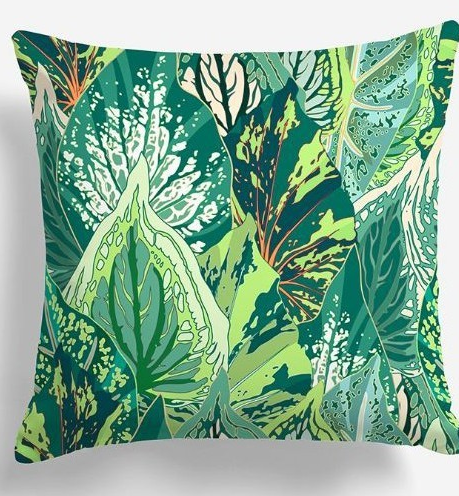 Daun Tropis Digital Printing Cushion cover