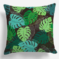Monstera Leaves Digital Printing Cushion cover